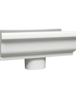 Outlet 🧨 Amerimax Gutters 4.5-in x 8-in White K Style Gutter End with Drop 🧨