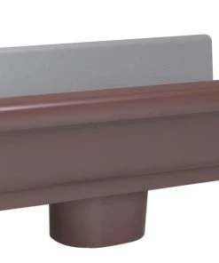 Best Pirce 🔔 Amerimax Gutters 5.5-in x 10-in Brown K Style Gutter End with Drop 💯