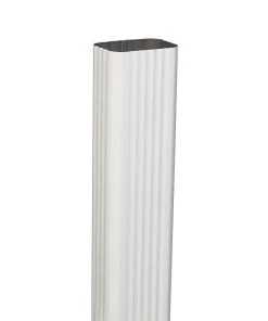 Deals 💯 Amerimax Downspouts & Components Galvanized Steel 120-in White Downspout 🔥