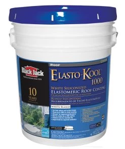 Brand new π BLACK JACK Roof Coatings Elasto-Kool 1000 5-Gallon Elastomeric Reflective Roof Coating (10-year Limited Warranty) π