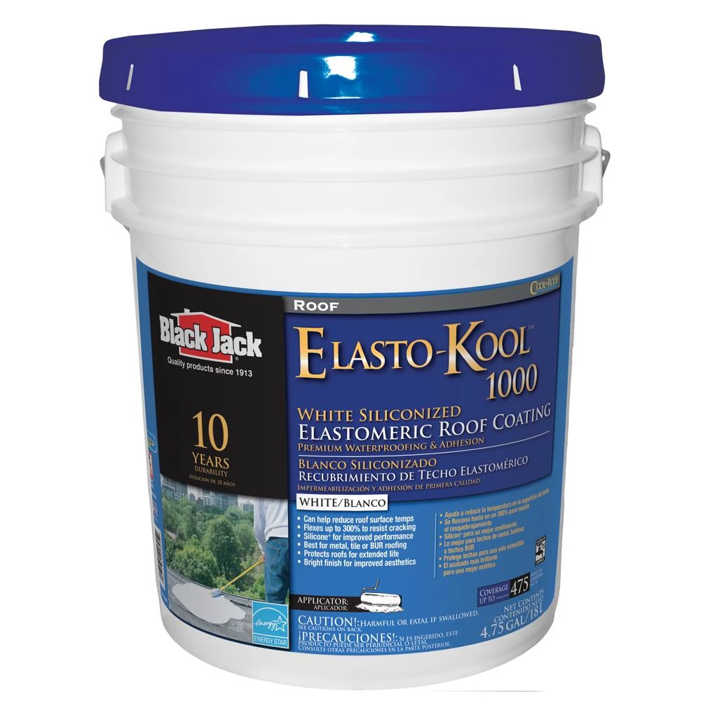 Brand new π BLACK JACK Roof Coatings Elasto-Kool 1000 5-Gallon Elastomeric Reflective Roof Coating (10-year Limited Warranty) π 2 Brand new π BLACK JACK Roof Coatings Elasto-Kool 1000 5-Gallon Elastomeric Reflective Roof Coating (10-year Limited Warranty) π