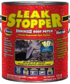 Discount π LEAK STOPPER Roof Coatings 3.6-Quart Fibered Waterproofer Cement Roof Sealant π