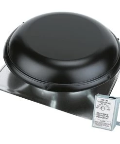 Buy 🤩 Air Vent Power Roof Vents 1,500-CFM Black Galvanized Steel Electric Power Roof Vent 🛒