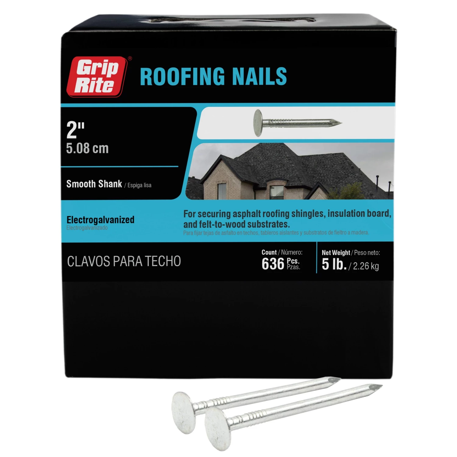 Top 10 π― Grip-Rite 2-in 11-Gauge Electro-Galvanized Steel Roofing Nails (5-lbs) π 3 Top 10 π― Grip-Rite 2-in 11-Gauge Electro-Galvanized Steel Roofing Nails (5-lbs) π
