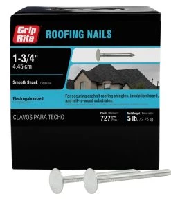 New π Grip-Rite 11-Gauge Electro-Galvanized Steel Roofing Nails (5-lbs) β¨