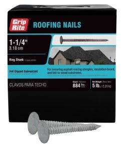 Discount π Grip-Rite 11-Gauge Hot-Dipped Galvanized Steel Roofing Nails (5-lbs) π