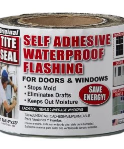 Wholesale β€οΈ TITE-SEAL Flashings Self-adhesive waterproof flashing tape 4-in x 33-ft Rubberized Asphalt Roll Flashing π
