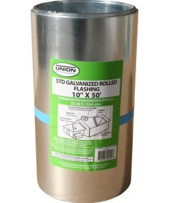 Budget 🔔 Union Corrugating Flashings 10-in x 50-ft Galvanized Steel Roll Flashing 🌟