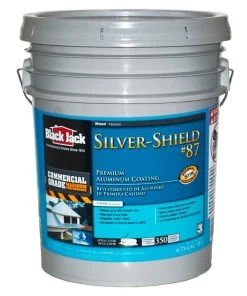 Cheap 🌟 BLACK JACK Reflective Roof Coatings Silver Shield 4.75-Gallon Aluminum Reflective Roof Coating (1-year Limited Warranty) ✨