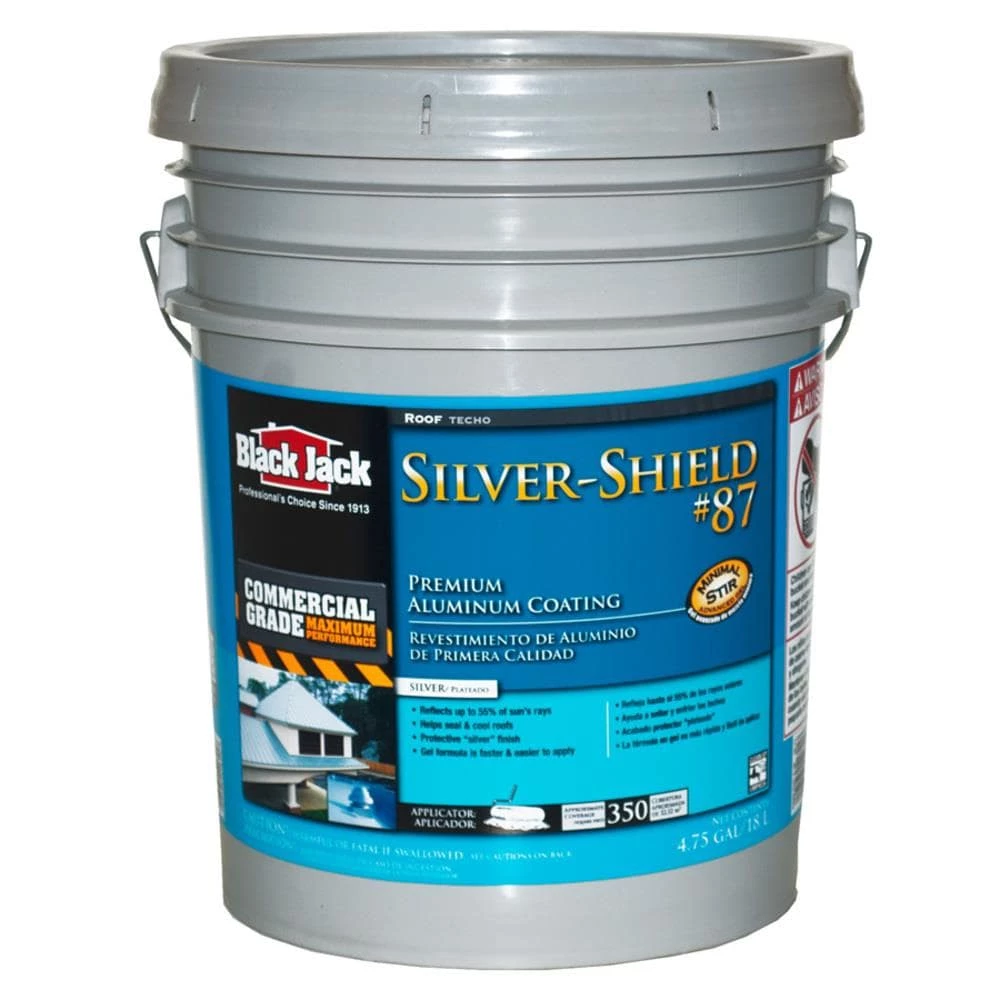 Cheap π BLACK JACK Reflective Roof Coatings Silver Shield 4.75-Gallon Aluminum Reflective Roof Coating (1-year Limited Warranty) β¨ 3 Cheap π BLACK JACK Reflective Roof Coatings Silver Shield 4.75-Gallon Aluminum Reflective Roof Coating (1-year Limited Warranty) β¨