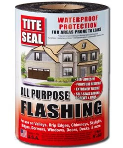 Budget 🤩 TITE-SEAL Flashings All Purpose Flashing 9-in x 50-ft Rubberized Asphalt Roll Flashing 💯