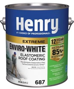 Promo 👏 Henry Company Roof Coatings Enviro-White 0.9-Gallon Elastomeric Reflective Roof Coating (12-year Limited Warranty) ❤️