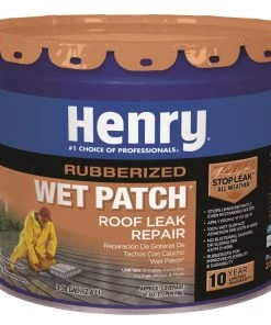 Cheap 🛒 Henry Company Roof Coatings Rubberized Wet Patch 3-Gallon Waterproofer Elastomeric Cement Roof Sealant 👏
