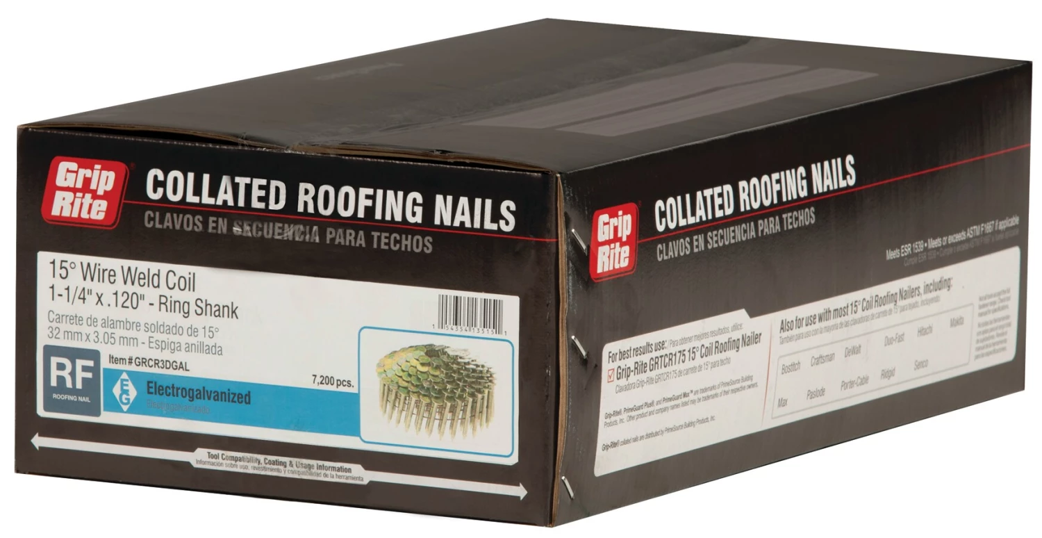New ⭐ Grip-Rite Roofing Nails 7200-Count 1.25-in Roofing Pneumatic Nails ✔️ 4 New ⭐ Grip-Rite Roofing Nails 7200-Count 1.25-in Roofing Pneumatic Nails ✔️ - Image 2