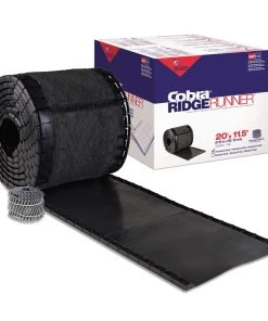 Deals 🧨 GAF Roof Ridge Vents Cobra Ridge Runner 13.4-in x 240-in Black Plastic Roll Roof Ridge Vent 👏