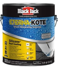 Budget 𧨠BLACK JACK Roof Coatings Eterna-Kote 3.6-quart Silicone Reflective Roof Coating (Lifetime Warranty) βοΈ