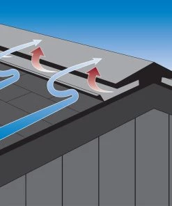 Hot Sale 👏 Air Vent Roof Ridge Vents 14-in x 48-in Black Plastic Stick Roof Ridge Vent 🛒 -Roofing shop online 05094972