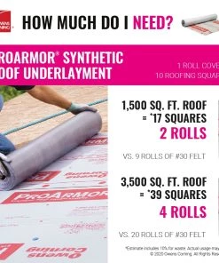 Cheapest π Owens Corning Roofing Underlayment ProArmor 42-in x 286-ft 1000-sq ft Synthetic Roof Underlayment π― 9 Cheapest π Owens Corning Roofing Underlayment ProArmor 42-in x 286-ft 1000-sq ft Synthetic Roof Underlayment π― -Roofing shop online 05434865