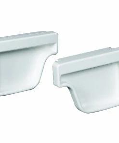 Best deal 😍 Amerimax Gutter Parts & Accessories Traditional Vinyl K Style Pair (Left/Right) End Cap ⌛