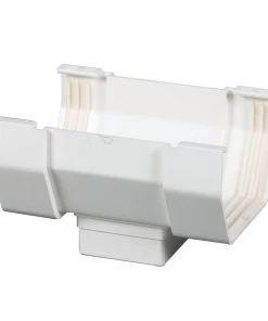 Coupon 🧨 Amerimax Gutters Contemporary 4-in x 6-in White Half Round Gutter Drop Outlet 🎁