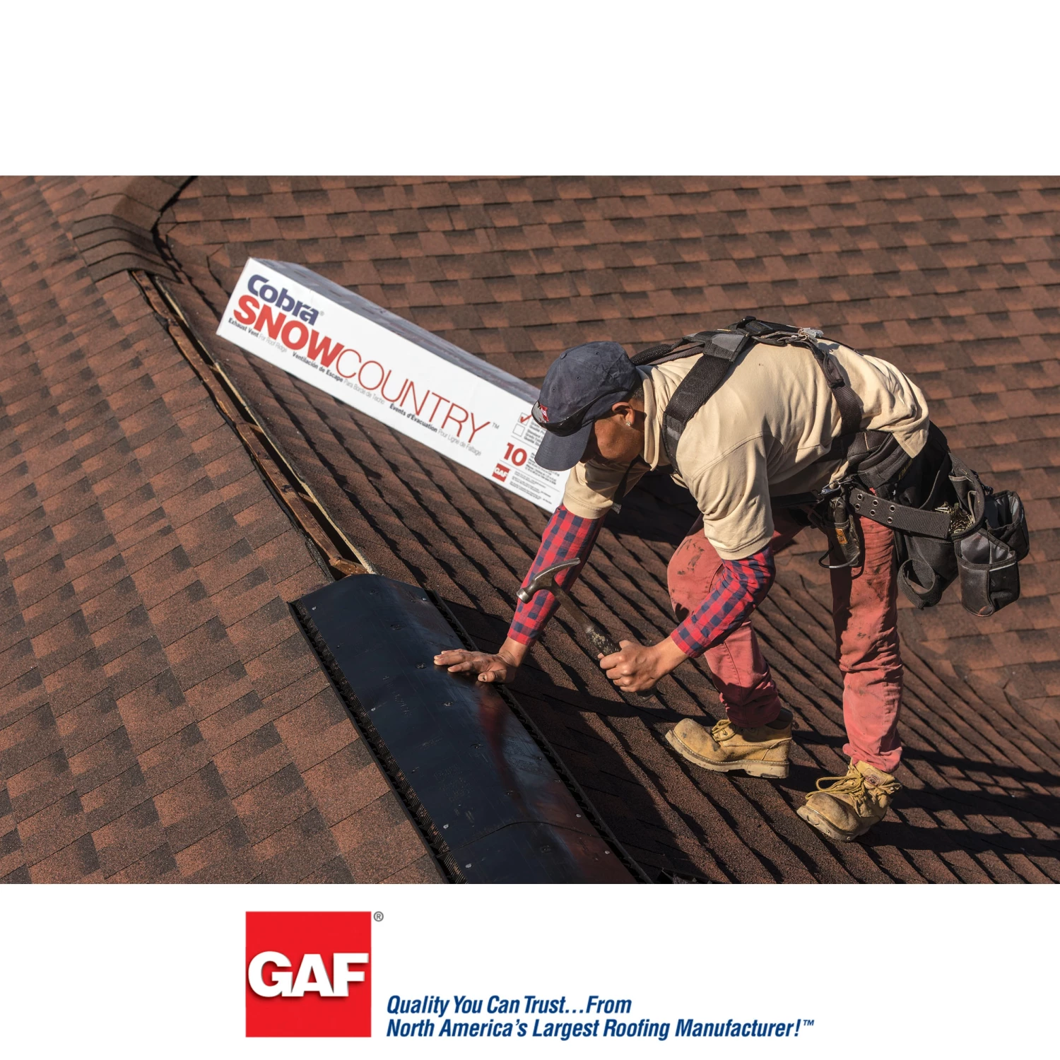 Cheap ๐ GAF Roof Ridge Vents Cobra Snow Country 13.7-in x 48-in Black Plastic Stick Roof Ridge Vent ๐ 8 Cheap ๐ GAF Roof Ridge Vents Cobra Snow Country 13.7-in x 48-in Black Plastic Stick Roof Ridge Vent ๐ - Image 6