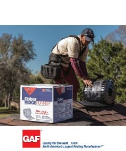 Deals 🧨 GAF Roof Ridge Vents Cobra Ridge Runner 13.4-in x 240-in Black Plastic Roll Roof Ridge Vent 👏 -Roofing shop online 08506604