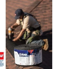 Brand new 🔔 GAF Roof Ridge Vents Cobra Exhaust Vent 10.5-in x 240-in Black Composite Roll Roof Ridge Vent 🧨 -Roofing shop online 08925595