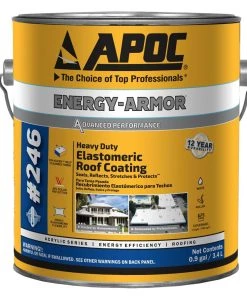 Best Sale 👍 APOC Roof Coatings Kool-Armor 0.9-Gallon Elastomeric Reflective Roof Coating (12-year Limited Warranty) 😀