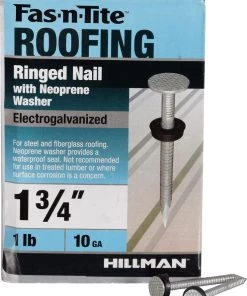 Promo 🔥 Fas-n-Tite 10-Gauge Electro-Galvanized Roofing Nails (1-lb) 👍 -Roofing shop online 10389930