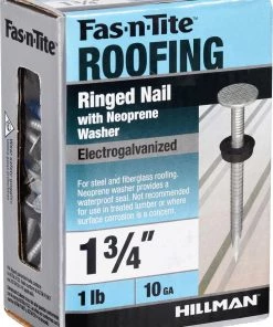 Promo 🔥 Fas-n-Tite 10-Gauge Electro-Galvanized Roofing Nails (1-lb) 👍 -Roofing shop online 10389931