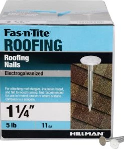 Outlet 👏 Fas-n-Tite 1-1/4-in 11-Gauge Electro-Galvanized Steel Roofing Nails (5-lbs) 💯 -Roofing shop online 10412934