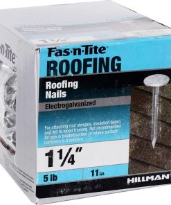 Outlet 👏 Fas-n-Tite 1-1/4-in 11-Gauge Electro-Galvanized Steel Roofing Nails (5-lbs) 💯 -Roofing shop online 10412935