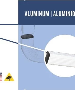 Buy 👍 Amerimax Downspouts & Components Aluminum 2.188-in White Downspout Extension 🌟 -Roofing shop online 10449330