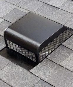 Outlet 🔔 Air Vent Roof Louvers Black Aluminum Slant-Back Roof Louver ✨ -Roofing shop online 10833477
