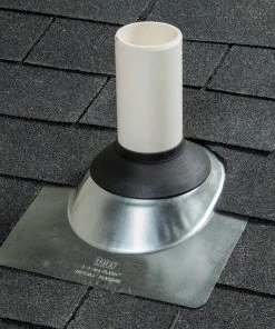 Hot Sale 🎁 Oatey Flashings Galvanized No-Calk Flashing 3-in To 4-in x 15.5-in Galvanized Steel Vent and Pipe Flashing 🎁 -Roofing shop online 11007016