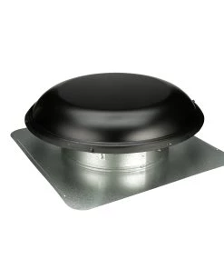 Outlet 💯 Air Vent Roof Louvers Black Galvanized Steel Round Roof Louver ⭐ -Roofing shop online 11088164