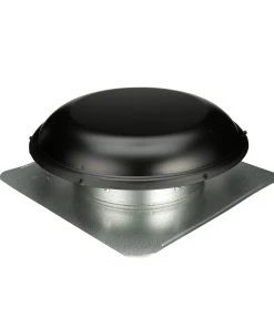 Outlet 💯 Air Vent Roof Louvers Black Galvanized Steel Round Roof Louver ⭐ -Roofing shop online 11088165
