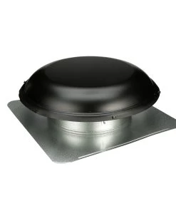 Outlet 💯 Air Vent Roof Louvers Black Galvanized Steel Round Roof Louver ⭐ -Roofing shop online 11088166