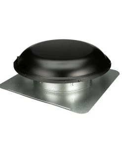 Outlet 💯 Air Vent Roof Louvers Black Galvanized Steel Round Roof Louver ⭐ -Roofing shop online 11088169