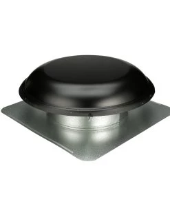 Outlet 💯 Air Vent Roof Louvers Black Galvanized Steel Round Roof Louver ⭐ -Roofing shop online 11088171