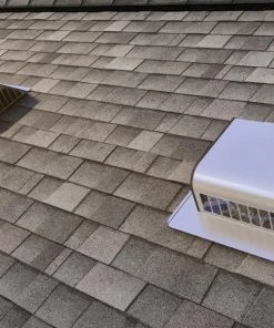 Top 10 ✔️ Air Vent Roof Louvers Gray Aluminum Slant-Back Roof Louver ⭐ -Roofing shop online 11090992