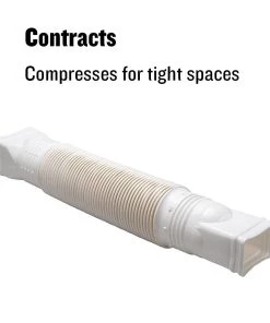 Hot Sale 🎁 Amerimax Downspouts & Components FLEX-A-SPOUT Vinyl 24-in White Downspout Extension 🔔 -Roofing shop online 11290496