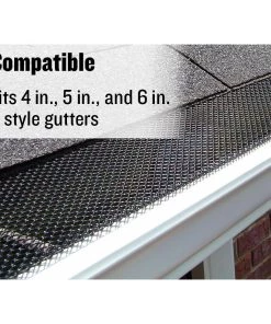 Budget 😀 Amerimax Gutter Parts & Accessories Lock-in Gutter Guard Black ⭐ -Roofing shop online 11399126