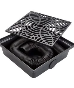 Coupon ✔️ Amerimax Downspouts & Components StealthDrain Catch Basin Vinyl 12-in Black Downspout Extension 🎉