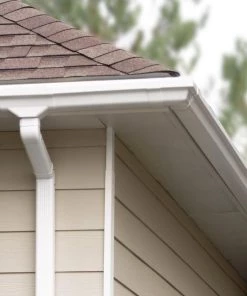 Outlet 💯 Amerimax Gutter Parts & Accessories Contemporary Vinyl Half Round Slip Joint 🛒 -Roofing shop online 15022363