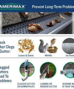 Cheapest 🧨 Amerimax Gutter Parts & Accessories Titan 3000 Gutter Guard Aluminum K Style (5-in x 3-ft) Gutter Guard 🌟 -Roofing shop online 15066523