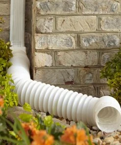 Hot Sale 🎁 Amerimax Downspouts & Components FLEX-A-SPOUT Vinyl 24-in White Downspout Extension 🔔 -Roofing shop online 15620281 scaled