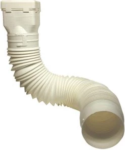 Hot Sale 👍 Spectra Downspouts & Components Universal Downspout Extension White Polymer 24-in White Downspout Extension 👏