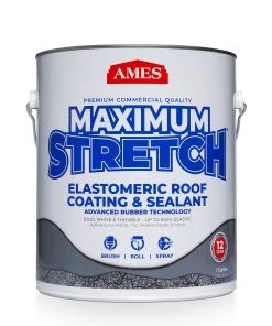 Coupon 💯 AMES Reflective Roof Coatings Maximum-Stretch 1-Gallon Elastomeric Reflective Roof Coating (1-year Limited Warranty) 🔔