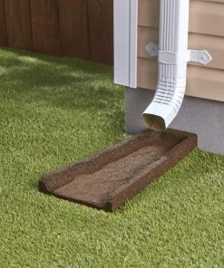 Best reviews of 🎉 Rubberific Downspouts & Components Rubber 21.5-in Brown Splash Block 🔥 -Roofing shop online 42542672